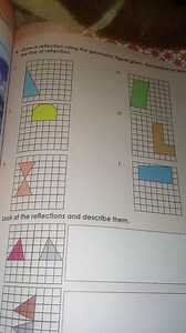 Show a reflection using the geometric figure given. Remember to... | Filo