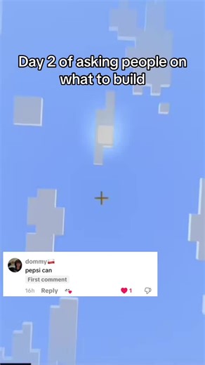 Okay here’s a Pepsi can. What should I build for tomorrow👇👇#build #Minecraft #Pepsi #fyp #Trend