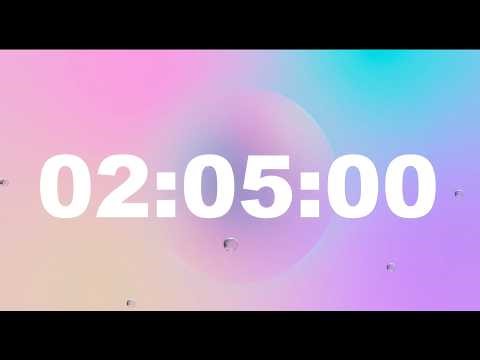 2 Hour 5 Minute Timer with Alarm | Full Screen Minimalist Countdown (HD) – ClockUnit