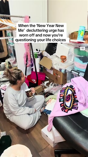 Where is it all supposed to go 😩 Oh dear what have I done 😳#newyearnewme #newyear #declutteryourlife #funny #cleantok