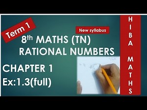 8th Maths Ch 1 Ex 1.3 Full Answers. Term 1 New Syllabus TN Samacheer.