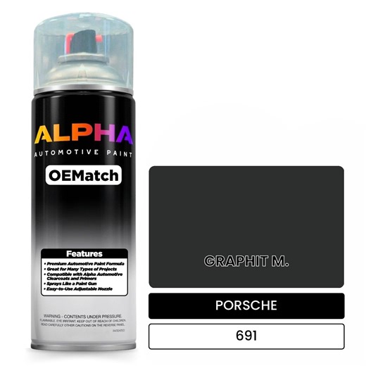 PORSCHE Graphite Metallic 691 | OEMatch Automotive Spraycan