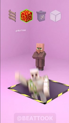 Minecraft Mobs vs Iron Golem The Hero Satisfying 3d Fluid and Cloth Simulation | Revenge Villager!