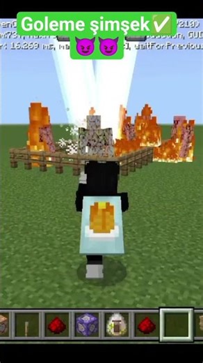 part 3goleme şimşek yaptım😈😈😈 #minecraft #shortsvideo #keşfetbeniöneçıkar #fyp