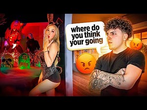 Wearing a SCANDALOUS Costume to a HALLOWEEN PARTY Prank on Boyfriend!