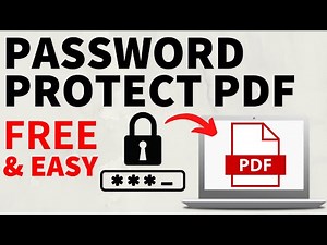 How to Password Protect a PDF For Free - No Software to Install