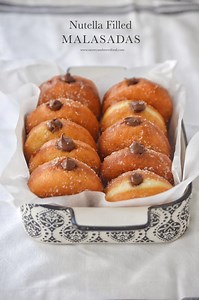 Nutella Filled Malasadas - Portuguese Doughnuts - Savory&SweetFood