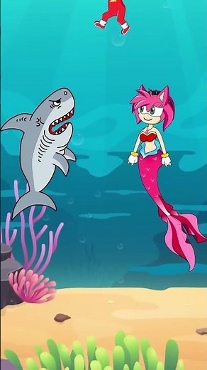 Baby Amy Saved by Sonic the Mermaid #sonic #sonicmovie2D #sonicthehedgehog