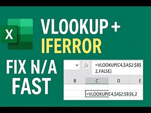 Excel VLOOKUP + IFERROR Formula Explained | Step-by-Step Tutorial for Beginners