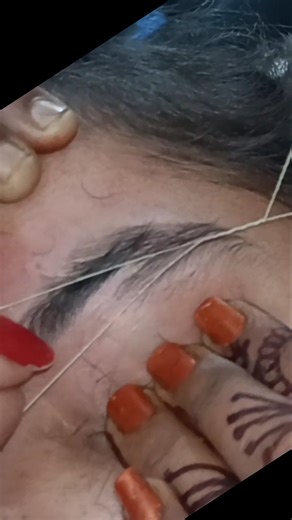 eyebrow threading full tutorial for beginners ✅👍 #youtubeshorts #eyebrowthreadingathome #threading