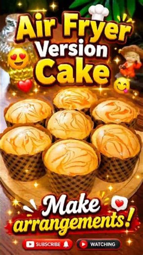 Air Fryer Version Cake | Easy Soft & Moist Cake Recipe