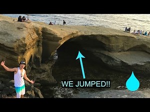 CLIFF JUMPING AT SUNSET CLIFFS !!!!