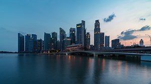 Download 4K Timelapse Sequence of Singapore, Singapore - The skyline from Day to Night
