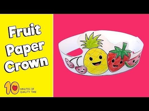 Fruit Paper Crown - Activity of Fruits for Kids
