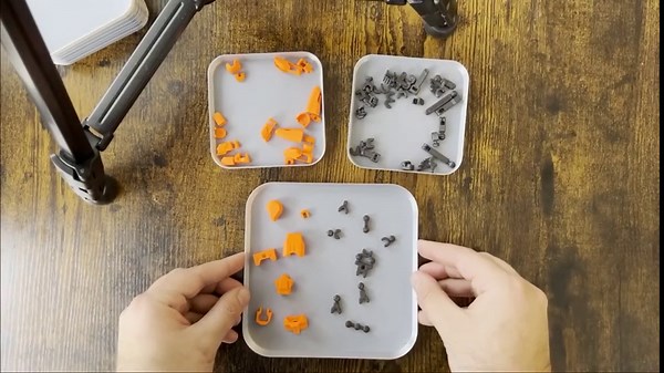 Robot Action Figure, 3D Printed with Full Articulation for Stop Motion Animation (Black)