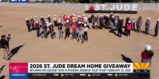 Crews break ground on 2026 Phoenix-area St. Jude Dream Home