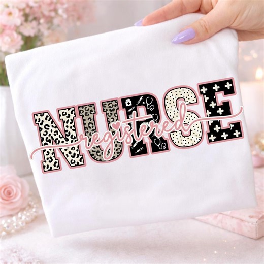 Registered Leopard Nurse Png, RN Nurse Shirt Design, Trendy Nurse Png - Etsy Canada