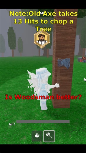 Woodsman Axe vs Old Axe in 99 Nights in the Forest!!!Which one is better??? #roblox #shorts #roblox