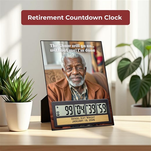 Retirement Countdown Clock - Retirement Clock - Countdown to Retirement - Retirement Gift - Retirement Calendar - Personalized Retirement - Etsy New Zealand