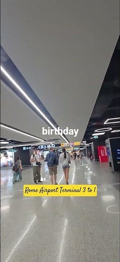 Rome Airport FCO Terminal 3 to 1 walk. #rome #fco #airport #aeroporto
