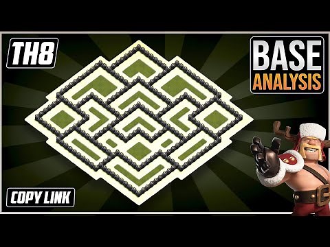 BEST NEW TH8 HYBRID/TROPHY Base 2020!! COC Town Hall 8 (TH8) Trophy Base Design - Clash of Clans