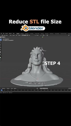 Shrink STL files 10x smaller in Blender #blender #3dprinting #tutorial