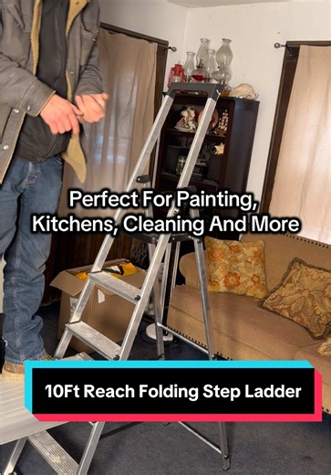 10 ft Folding Step Ladder with Tool Tray: Perfect Height Solutions