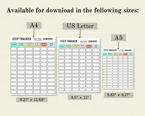 Step Tracker Printable, Daily Step Log, Step Tracker, Step Fitness Tracker, Daily Step Tracker, Digital Download, US Letter, A4, A5 - Etsy Canada