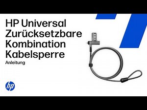 Installieren Sie das HP Universal Resetable Combination Cable Lock | HP Support