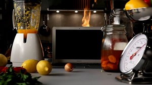 Chef, Cartoon, Man, Flag