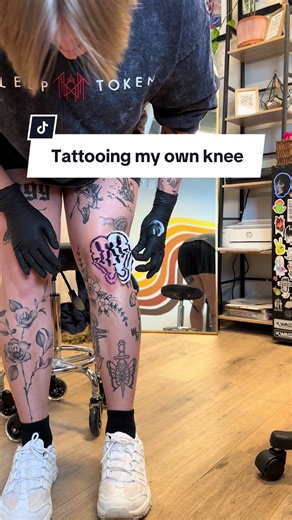 tattooed myself today #utah #saltlakecity #artist #tattooartist #tattootok #lgbt #lgbtartist #lgbttattooartist #colortattooartist #queertattooartist #color #colortattoo #tattoos #utahtattoos #utahtattooartist #slc #saltlakecitytattoo #bountiful #bountifulut #tattooartistsoftiktok #colortattoolovers #colortattoolover #tattoolover #tattoolovers #queertattoos #queertiktok