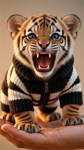 Cute Baby Tigger Sounds 🐣 Kids Will Love This! #tiger #cute #cat #animals #lion