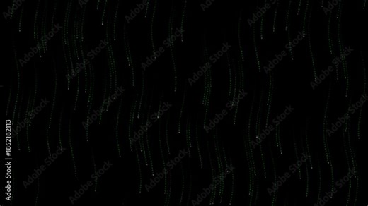 Digital rain with characters and symbols in a cyberspace background during a virtual scene