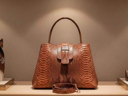 Luxury Genuine Python Leather Tote Bag: Handmade Exotic Handbag With Detachable Strap - Etsy