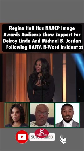 🎭👏 Regina Hall Shows SUPPORT For Delroy Lindo & Michael B. Jordan!#shorts