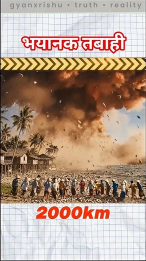 Biggest Volcanic Eruption In History 🤯 | Mt. Tambora | #shorts #factify #facts #volcano