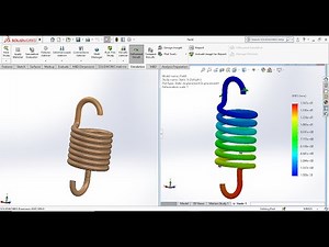 How to Create Spring with Simulation & Motion with SOLIDWORKS Part C