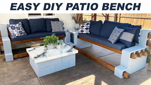 Build a Stylish Cinderblock Bench - No Power Tools Needed!