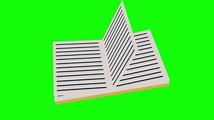 Download Cartoon Book Page Flip Turn Animation On Green Screen Animation for free