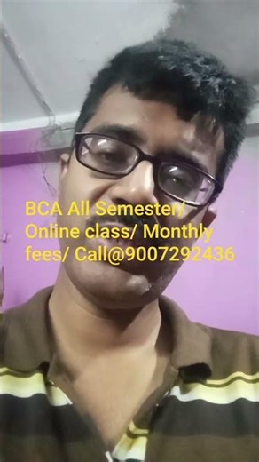 BCA All semester class/ Call@9831044518