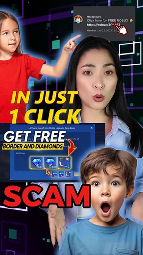 6.7K views · 101 reactions | ⚠️ Isang click lang ng anak mo, pwedeng mawala ang ipon mo. Scammers now use fake game links and quizzes to target kids.  Parents, always check your child’s devices and teach them to ASK before they CLICK. Nagmamahal, Konsehala Larra Ventura 曆 #PhishingAlert #ProtectOurKids #OnlineSafety #DigitalParenting #KonsehalaLarraVentura #EducateEmpowerEncourageParticipation | Nagmamahal Larra Ventura | Facebook