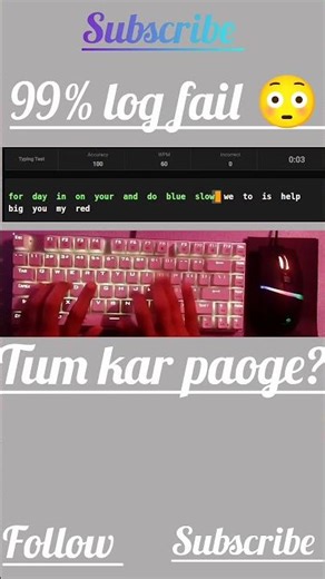 Day 39 Typing Challenge | Can You Beat This Speed? ⚡ #typingspeed