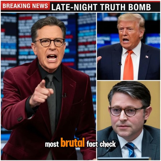 🚨 Speaker Mike Johnson reportedly lost his cool after Stephen Colbert's savage takedown on The Late Show! 💬 Full story: https://us.topbrand.live/14618/ Colbert roasted Johnson's contradictions, his word-for-word Trump echoes, and delivered the killer line: “A Speaker who doesn’t just support Trump — he syncs with him like a teleprompter.” 😏 Crowd erupted, clips went viral, and sources say Johnson was fuming backstage, demanding quick pushback. One of the harshest late-night hits on a Speaker 