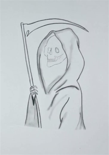 ☠️ When Death Stares at You #art #illustartion #scary #horror #draw #drawing #shorts #sketch