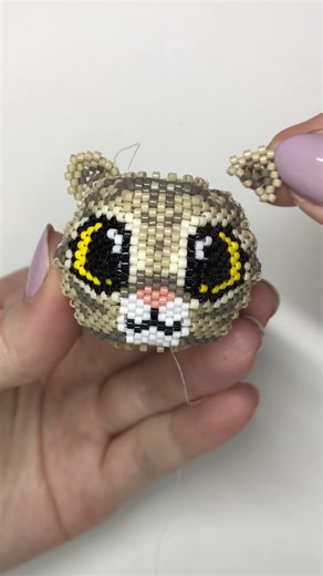 Beaded Kitten 🐱 Seed Bead Ornament