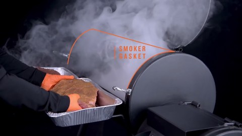 OKLAHOMA JOE'S Longhorn Offset Charcoal Smoker and Grill with 1060 sq. in. Cooking Area in Black 13201747-50
