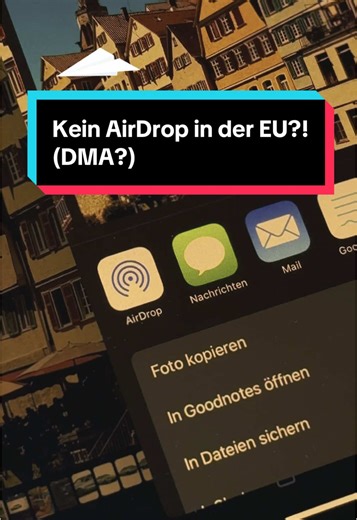 Kein AirDrop in der EU! #foryoupage #tech #easykontentgermany #fyp #technik #dma #digitalmarketsact #airdrop #verbot #eu #apple #news