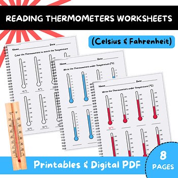 Reading Thermometers  : Reading Temperature in Celsius (°C) & Fahrenheit (°F)