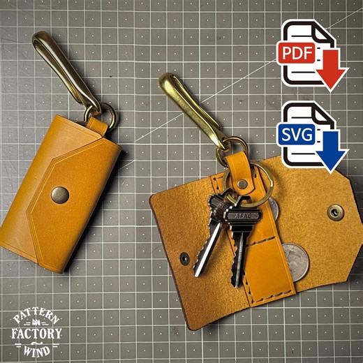 Compact Keychain Pouch PDF SVG | Minimalist EDC Holder for Keys and Coins - Etsy