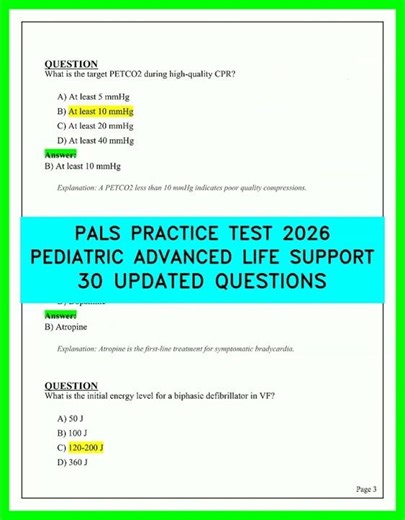 2026 PALS Practice Test: 30 Updated Pediatric Advanced Life Support Exam Questions